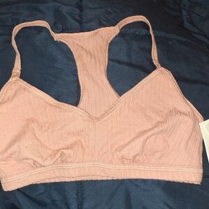 Women's Ribbed Bralette - Pink/mauve